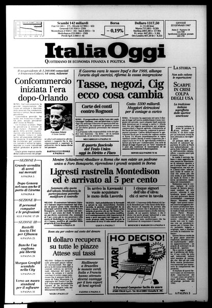 Italia oggi : quotidiano di economia finanza e politica